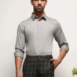 Subtract Grey Cotton Slim Fit Shirt-picture-44