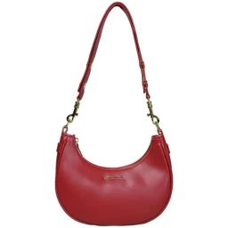 PELLE LUXUR Red Solid Medium Shoulder Handbag-18