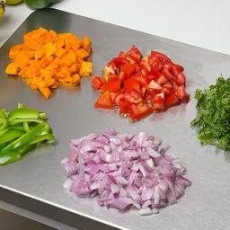 ALLO Premium Stainless Steel Chopping Board Counter top (40 x 32 cm) ¿ Large Heavy-Duty Metal Cutting Board for Kitchen, Knife Friendly | Vegetable & Fruit Cutter SS Pad-22