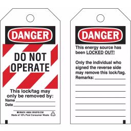 BRADY Danger Sign Tag Paper, 3VAU6-image-80