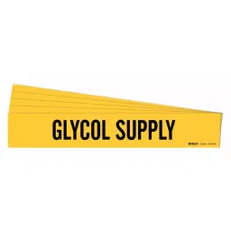 BRADY Pipe Marker Glycol Supply Yellow & Black for 203.2 mm (8 Inch) and Larger Outer Diameter Pipe, 781Y66 (Pack of 5 Pcs)-image-45