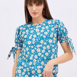 DressBerry Floral Printed Puff Sleeves Top-picture-15