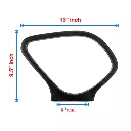 RW REST WELL Polypropylene Size  Medium Black Rectangular Soft Chair Handle 10 Piece Set image 2