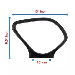 RW REST WELL Polypropylene Size  Medium Black Rectangular Chair Handle 10 Piece Set image 2