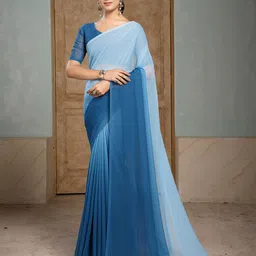 Garden Vareli Ombre Satin Saree-picture-6