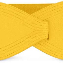 Women Casual, Evening, Formal, Party Yellow Fabric Belt-image-99