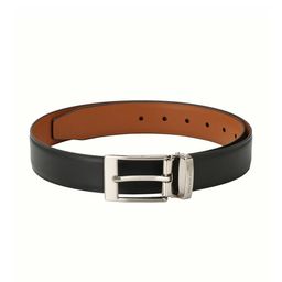 Pacific Gold Men Black & Brown Solid Belt-image-88