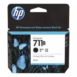 HP Black Jet Ink Cartridge 80 ml For HP DesignJet T100, T120, T125, T130, T520, T525, T530 Printer series, 711B-picture-20