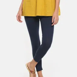 Go Colors Navy Skinny Fit Leggings-picture-1