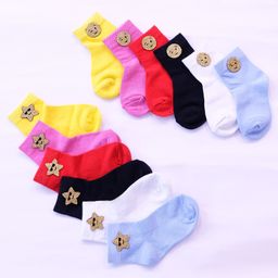 Tipy Tipy Tap Pack Of 6 Shimmer Smiley & Star Detailed Socks - Multi Colour-59