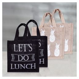 Kuber Industries Lunch Bag  Jute Carry Bag  Lunch Handbag  Lunch Bags for office  Reusable Lunch Bag with Handle  Tiffin Carry Hand Bag  Small  Pack of 4  Multi-image-79