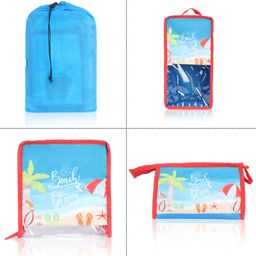 Echo Boomers Beach  4-Piece Organizer Set - Blue, Packing Cubes with Unique Print.-picture-12
