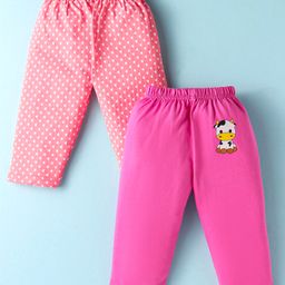 Ben Benny Interlock Knit Full Length Lounge Pant with Polka Dots & Cow Print Pack of 2 - Dark Pink-picture-6