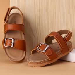 Babyoye Velcro Closure Sandals - Brown-image-40
