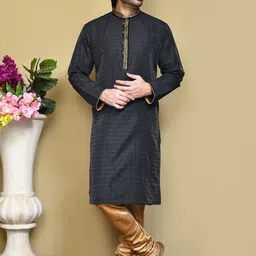 RANAK Men Embroidered Regular Kurta with Pyjamas-picture-17