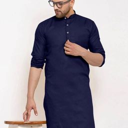 AWM Men Cotton Solid Straight Kurta-image-78