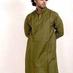 The Kurta Studio Geometric Printed Mandarin Collar Cotton Straight Kurta-picture-52