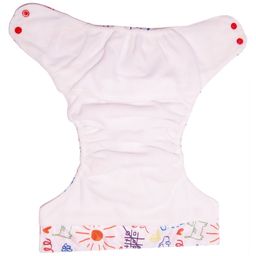 Dumbledo Cloth Diaper Leak Proof Eco-Friendly Reusable Adjustable Free Size Quick Dry Unisex Without Insert Pack of 2 - White image 4