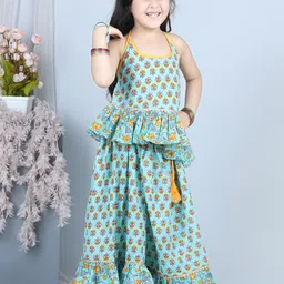 Sangria Girls Printed Lehenga Choli-image-63