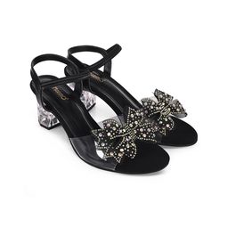 San Marino by Shoe Bank Women Embellished Party Block Sandals-image-76