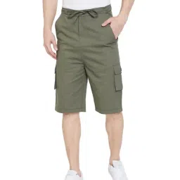 Hypernation Green Regular Fit Shorts-picture-19