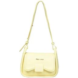PELLE LUXUR Yellow Solid Small Shoulder Handbag-25