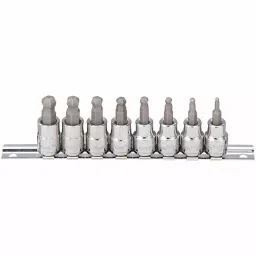 Westward Socket Bit Set Steel Socket Size 3/8 inch Drive Size 3/8 in, 54TM57-16