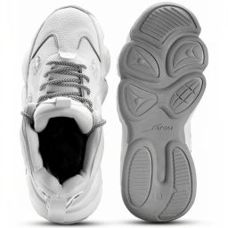 Atom Men's Supernova White Running Shoes image 4
