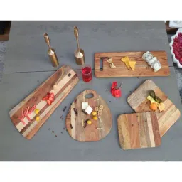 ICRAFT Mauryan Brown Acacia Wood Chopping Board - Set of 1-44