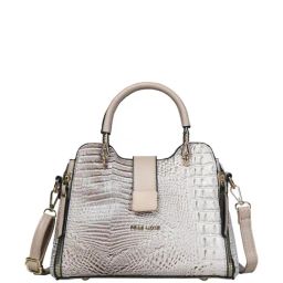 PELLE LUXUR Pink Animal Effect Medium Handbag-33
