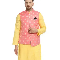 NEUDIS Pink Printed Nehru Jacket-picture-20