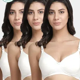 Inner Sense White Non Wired Padded Nursing Bra (Pack Of 3)-picture-39