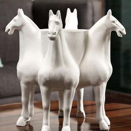 Home4U White Fiber-Glass 42 cm Ryder Decorative Planter - Set of 1-1