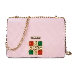 Luvoksi Pink Quilted Medium Sling Bag-picture-21