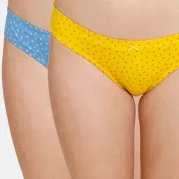 Rosaline by Zivame Yellow & Blue Printed Panty Set - Pack of 2-image-61
