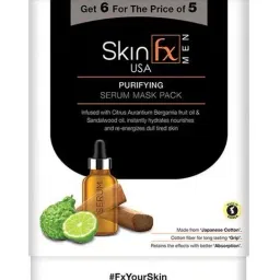 Skin Fx Purifying Men Serum Mask Combo - Pack of 6-54