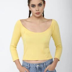 Forever 21 Yellow Regular Fit Top-image-20