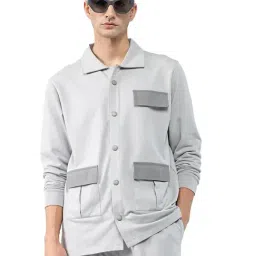 EDRIO Grey Solid Sweatshirts-picture-19