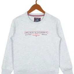 Monte Carlo Kids Grey Melange Textured Full Sleeves Sweatshirt-image-42