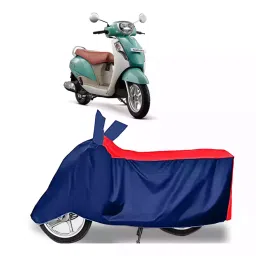 Auto Pearl Two Wheeler Cover with Bag for Suzuki SS 125, Red & Blue-picture-32