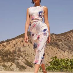 Quiz Multi Tie - Dye Fit & Flare Dress-image-18