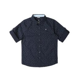 Allen Solly Junior Navy Printed Full Sleeves Shirt-image-59