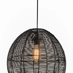 Whispering Homes Cornelius Rattan Bell Pendant Lamp-30