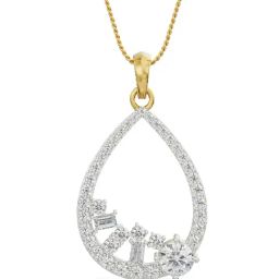 Emori 18k Yellow Gold & Diamond Cluster Drop Pendant-image-33