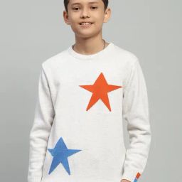Monte Carlo Boys White Cotton Self Sweater-image-29