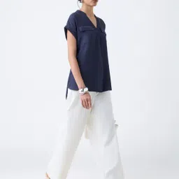 Wardrobe by Westside Navy Solid Top-picture-2