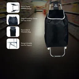 EVERBEST Space Saving Foldable & Removable Shopping Trolley Bag image 2