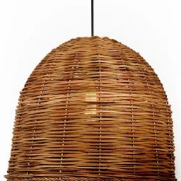 Whispering Homes Bamboo Basket Hanging Lamp-18