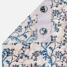 Romee Blue Polyester Floral Curtains and Sheers image 4