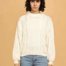 Wrangler Off White Knitted Sweater-image-39